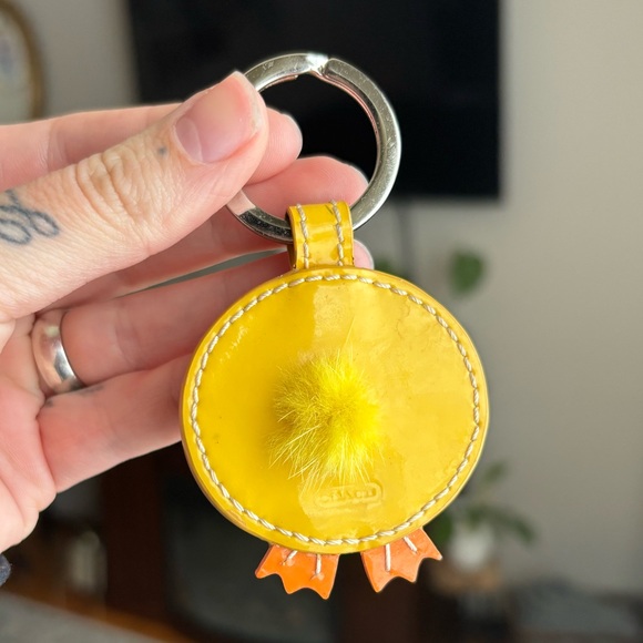 Coach Patent Leather Duck Keychain Charm - Picture 3 of 6